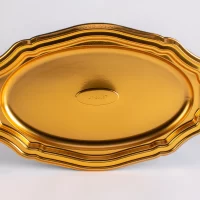 400CM GOLDEN OVAL TRAY 100PCS جاط ذهبى  بيضاوى
