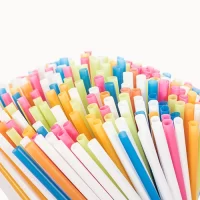 12MM CLEAR STRAIGHT STRAW FILM WRAP SHARP END 30*100PCS شلمون شفاف