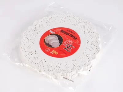 12.5" ROUND WHITE PAPER DOILIES 8*250PCS ورق دانتيل مدور