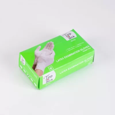 LATEX EXAMINATION GLOVES CLEAR MEDIUM 10*100PCS