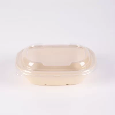 22OZ SUGARCANE CONT. OVAL W/LID 300PCS شكركان بيضاوى