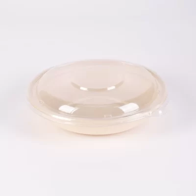 360ML ROUND CORNSTARCH CONT. W/PP LID 300PCS ماعون كورن مدور