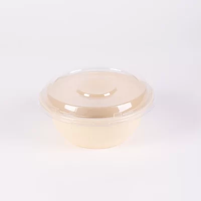 450ML ROUND CORNSTARCH CONT. W/PP LID 300PCS ماعون كورن مدور