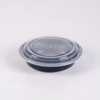 24OZ BLACK MICRO CONT. W/LID150PCS ماعون ميكرويف