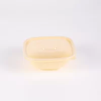 350ML SQUARE CORNSTARCH CONT. W/PP LID 300PCS ماعون كورن مربع