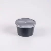 3.25OZ PORTION CUP BLACK PET W/LID 10*100PCS علب ثوم مع غطاء
