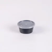 4OZ PORTION CUP BLACK PET W/LID 10*100PCS علب ثوم مع غطاء