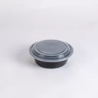 BLACK ROUND MICRO.CONT300 ML500PCS ماعون ميكرويف مدور اسود  300مل 500حبة
