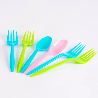 COLOURED SMALL FORK 40*50PCS شوك ايس كريم ملونه