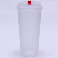 500ML PP BLACK U FROSTED CUP 500PCS كاسات يو
