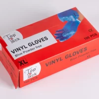 VINYL GLOVES BLUE LARGE POWDER FREE 10*100 PCS  كفوف فانيل ازرق لارج بدون بودر