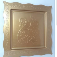 صواني مربع ذهبي SQUARE TRAYS GOLDEN 50PCS