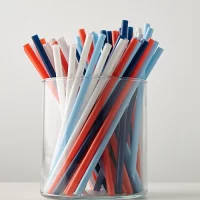 6MM COLOUR STRAIGHT STRAW FILM WRAPPED SHARP END 50*100PCS شلمون ملون