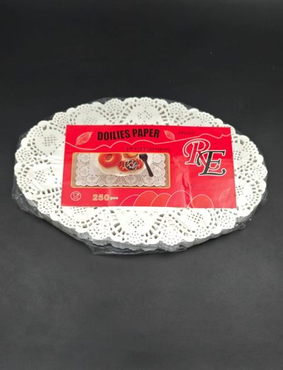 8*12" OVAL WHITE PAPER DOILIES 8*250PCS ورق دانتيل بيضاوي
