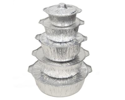 ALUM. POT ROUND LARGE NO. 3 76PCS وعاء طبخ المنيوم