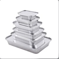 ALUM. CONT. 2 COMP W/LIDS 500PCS ماعون المنيوم بالغطاء