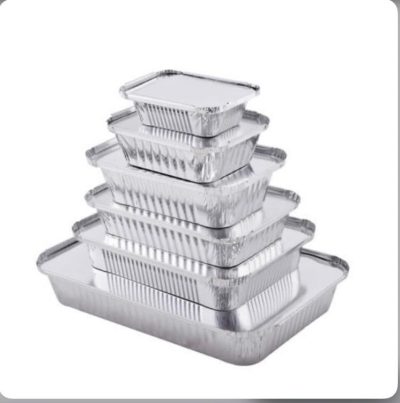 ALUM. CONT. RECT. W/LID NO. 420 1000PCS ماعون الومنيوم مع غطاء