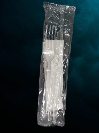 CLEAR CUTLERY NAPKIN & FORK PS039/2 كاتلري شفاف نابكن شوك