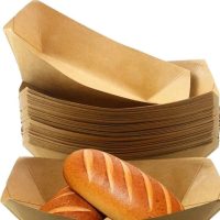 BIG BROWN BOAT TRAY #5  500PCS صحن ورق بني كبير