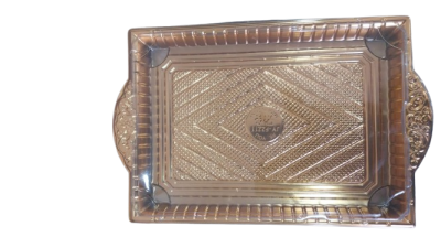 GOLDEN SQUARE TRAY 345*310*30/JY80033 W/DOM LID 100PCS