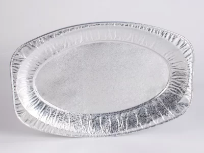 ALUM. PLATTER OVAL SMALL NO. 1 100PCS جاط المنيوم صغير