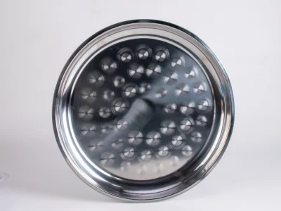 STAINLESS STEEL PLATE ROUND 50CM 30PCS صوانى استيل