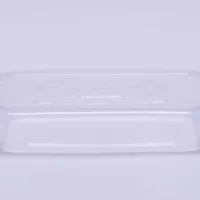 CLEAR RECT CONT. H35. W/LIDS 450 PCS ماعون مستطيل شفاف بالغطاء 450 حبة
