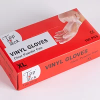 WHITE LARG VINYL GLOVES POWDER FREE 10*100 PCS/PHP034 كفوف فانيل لارج بدون بودره