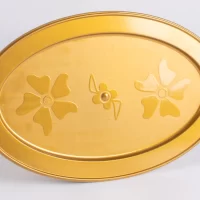 GOLDEN PLASTIC TRAY 10*5 PCS/PO026 جاط ذهبي 10*5 حبة