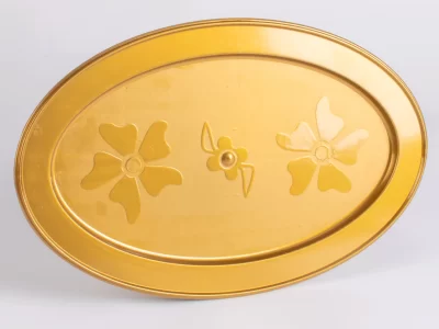GOLDEN PLASTIC TRAY 10*5 PCS/PO026 جاط ذهبي 10*5 حبة