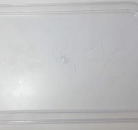 RECT. CLEAR PLASTIC SMALL PLATE 50PCS صواني مستطيل صغير شفاف