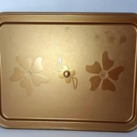صواني 220 مستطيل ذهبي RECT. GOLDEN PLATES 220CM 30PCS