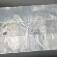 50*50CM TRANSPARENT PLASTIC BAG W/HANDLE 20KG اكياس شفاف بيد