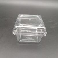 SQUARE CRYSTAL BOX 96PCS W/LID علب كريتسال مربع شفاف96 حبة مع غطاء