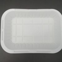 NO. 1 WHITE RECT. PLASTIC TRAY 20*50PCS صحن مستطيل