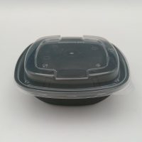16OZ BLACK SQUARE MICRO. CONT. W/LID 150PCS ماعون ميكرويف