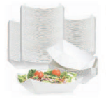 SMALL WHITE BOAT TRAY 500PCS صحن ورق ابيض صغير